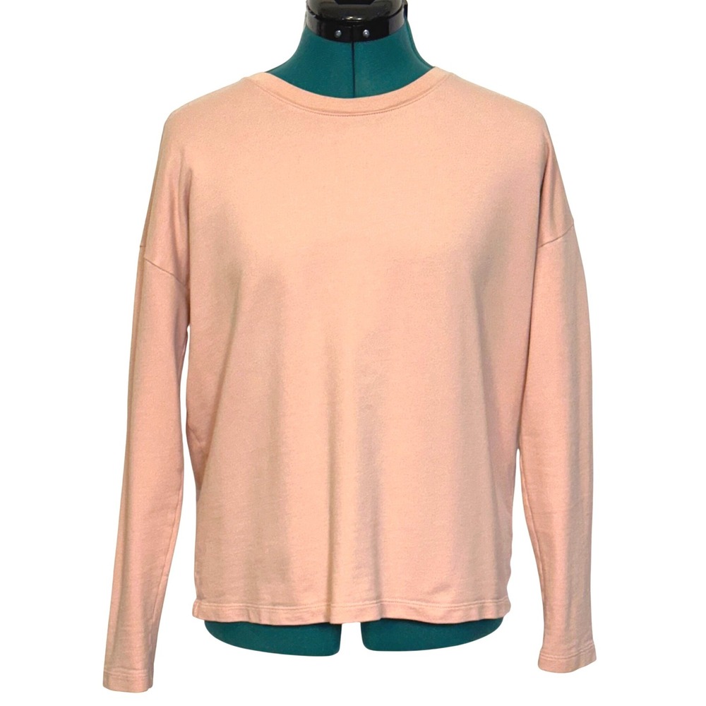 Madewell Womens Saunter‎ Sweatshirt Peach Pink Cotton French Terry AD474 XS